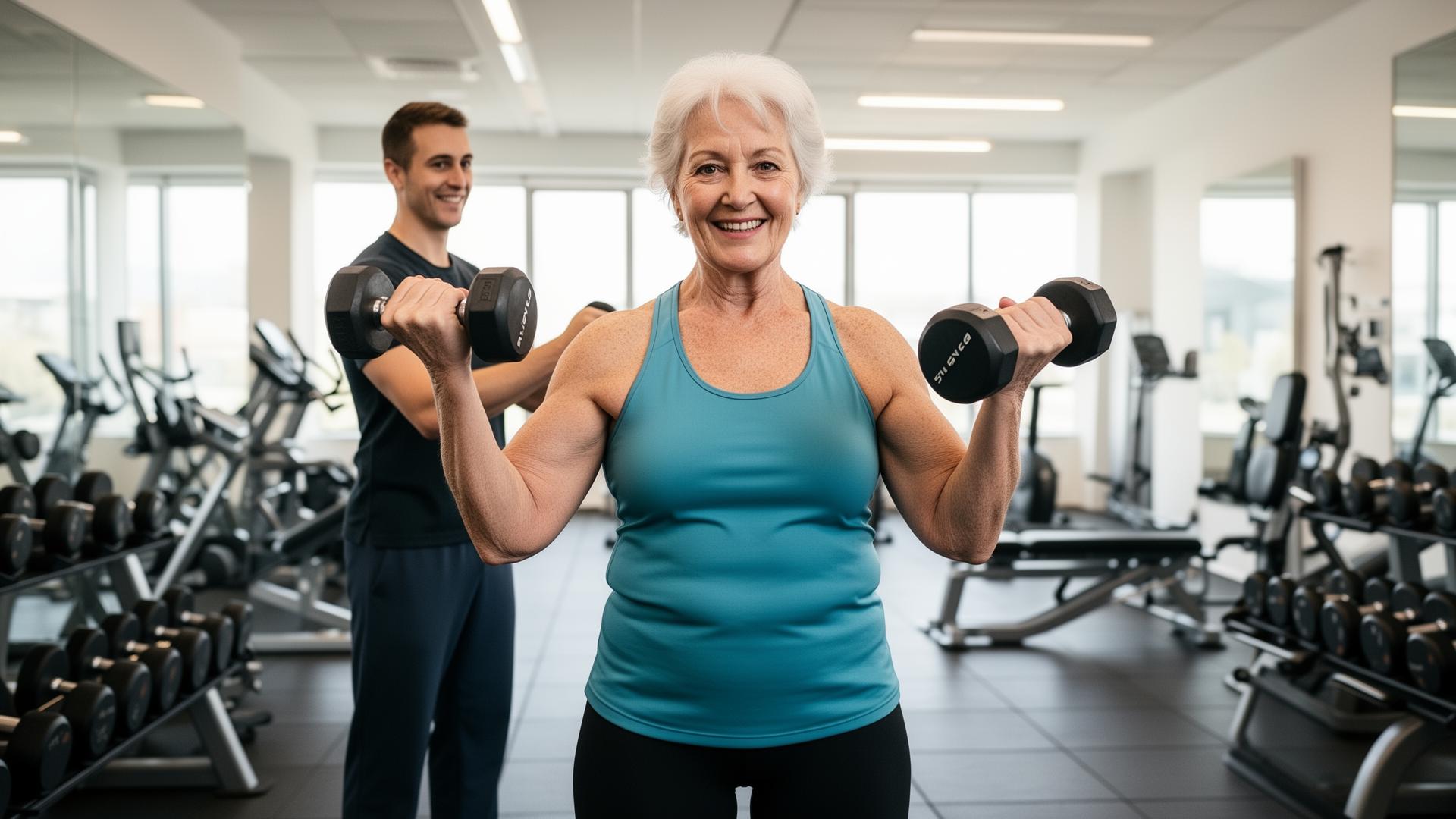 Adults 45+ training with a personal trainer in St. Augustine
